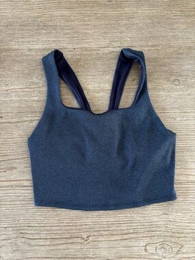 ALO Yoga Alosoft Ribbed Scoop Bra - Rich Navy